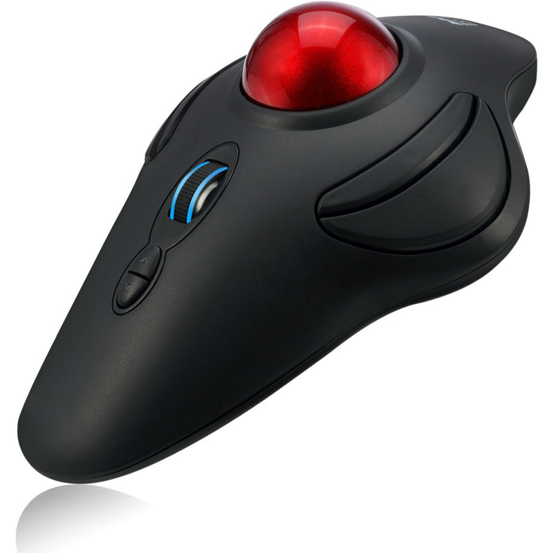 Angled view of Adesso iMouse T40 highlighting ergonomic design and button layout