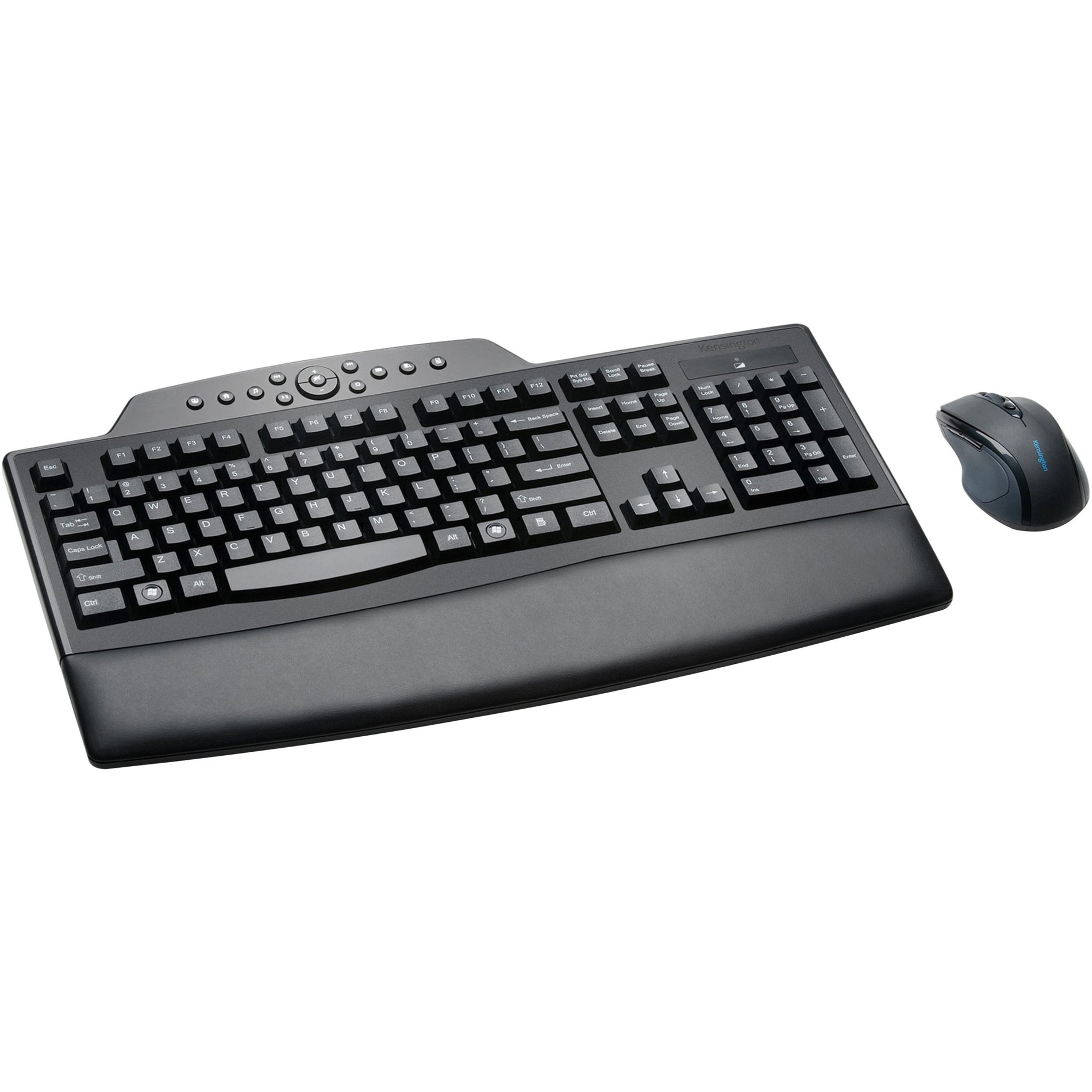 Kensington K72403USA Pro Fit Wireless Comfort Desktop Set, Full-size Keyboard and Mouse Combo, 3-Year Warranty, Black