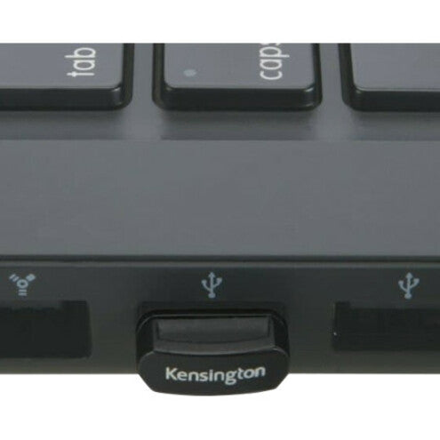 Close-up of Kensington nano receiver inserted into USB port