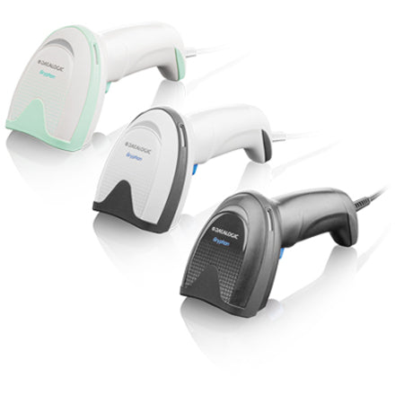 Three Gryphon scanners in different colors shown in angled presentation mode