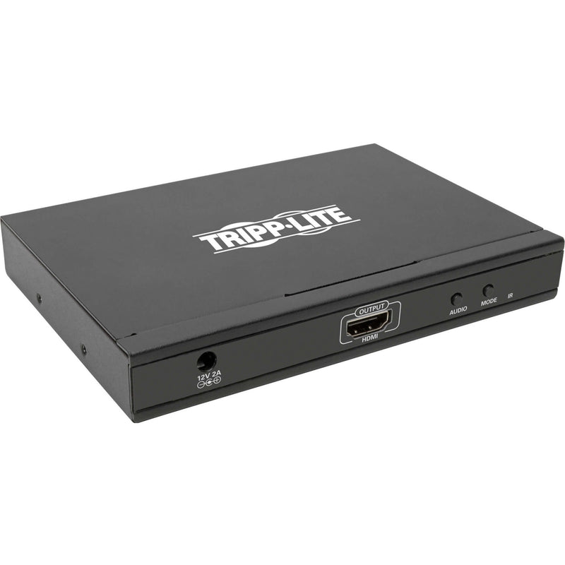 Top view of Tripp Lite B119-4X1-MV HDMI multi-viewer switch showing HDMI output port and control buttons