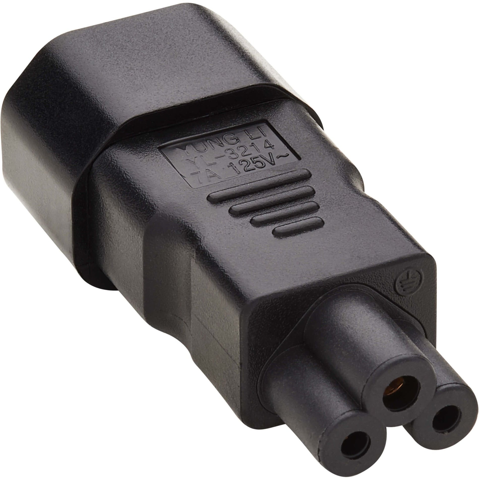 Tripp Lite P014-000 IEC C14 to IEC C5 Power Cord Adapter, 10A, 250V, Black