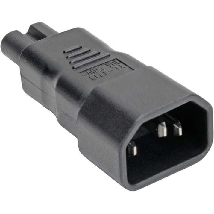 Tripp Lite P014-000 IEC C14 to IEC C5 Power Cord Adapter, 10A, 250V, Black