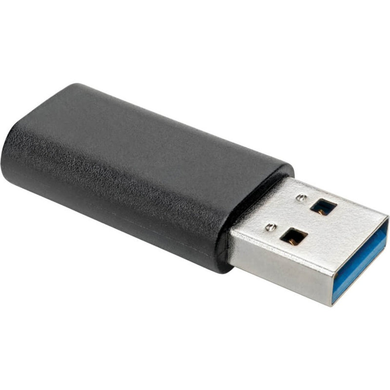 Close-up view of Tripp Lite USB 3.0 Type-A male connector with black housing and blue internal port