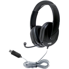 Hamilton Buhl MACH-2 Deluxe USB Headset, Noise-Cancelling Mic, Steel-Reinforced Gooseneck, Over-the-head Binaural, Adjustable Folding Design, Durable DuraCord, Classroom Black M2USB (1 Year Warranty)