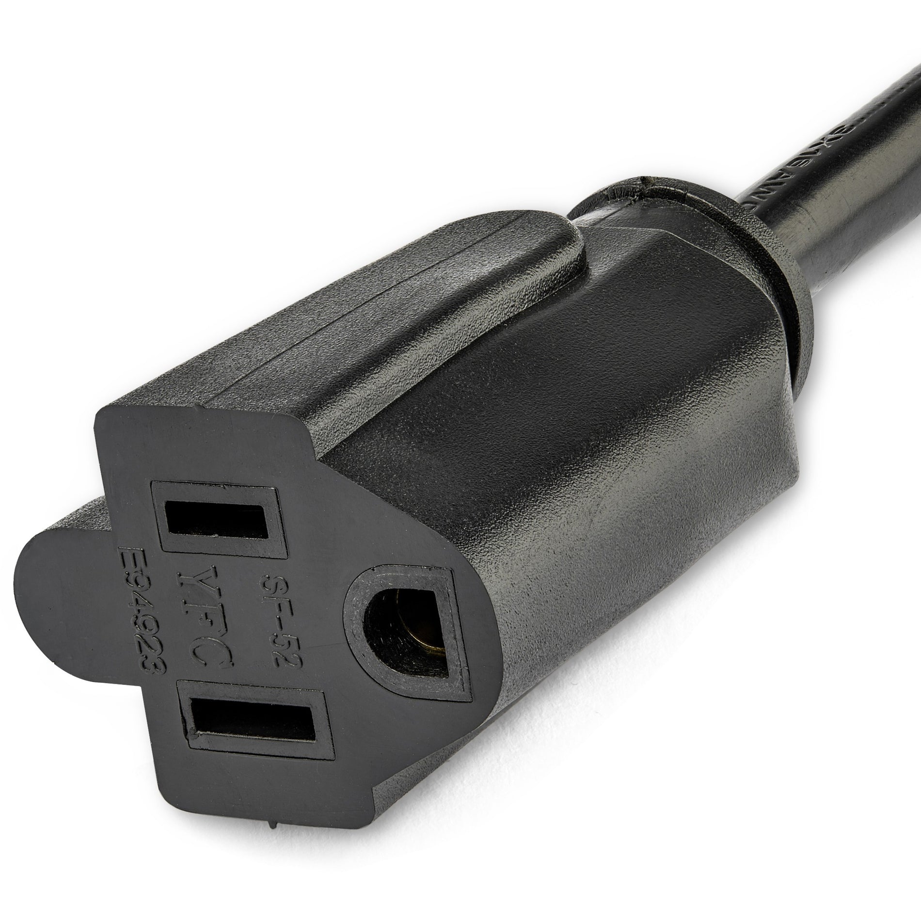 StarTech.com PAC101R1 Power Extension Cord, 1 ft Flat Low Profile Right Angle Power Cable