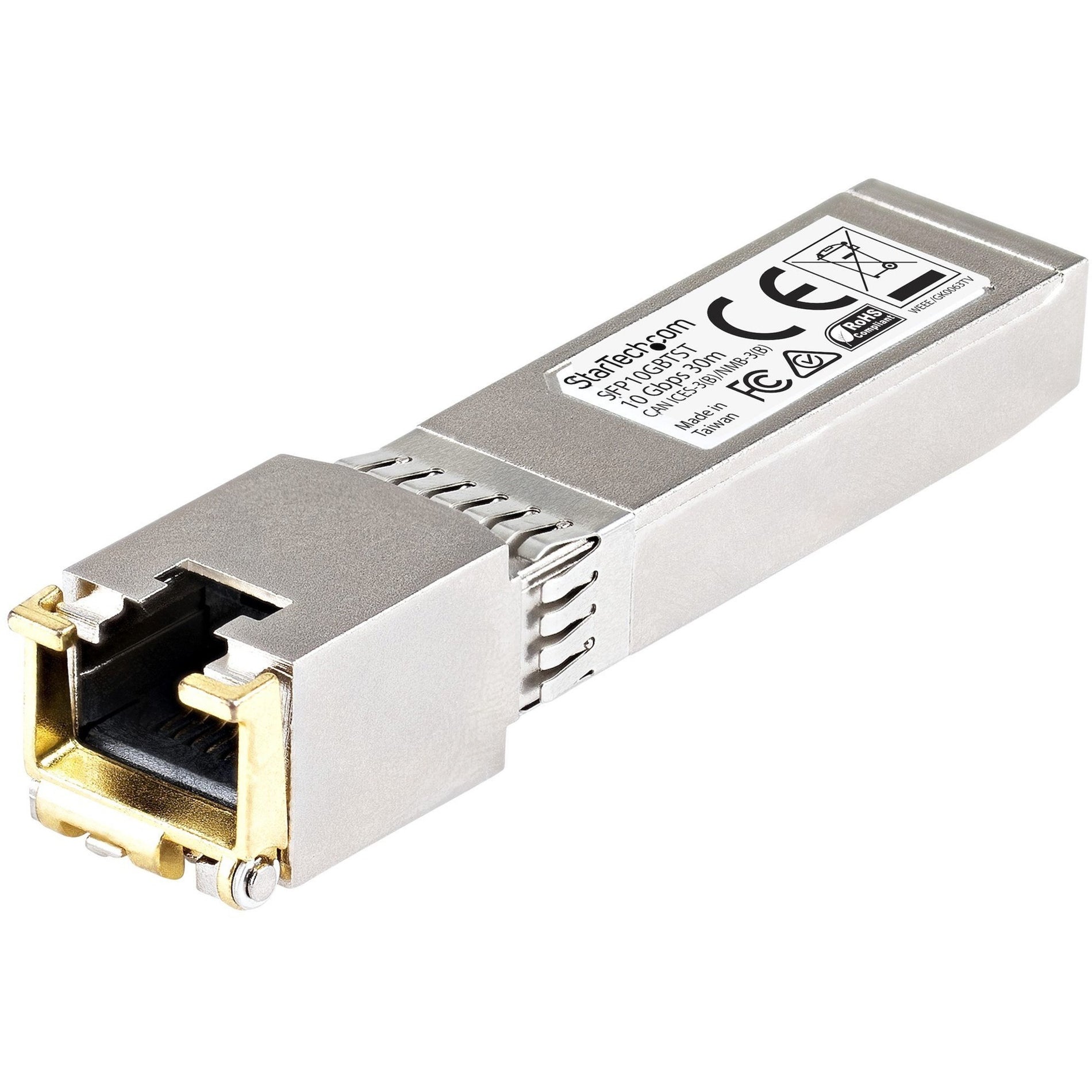 StarTech.com SFP10GBTCST Cisco 호환 SFP+ 변환기 모듈 - 10GBASE-T 평생 보증 MSA 준수 10 기가비트 이더넷