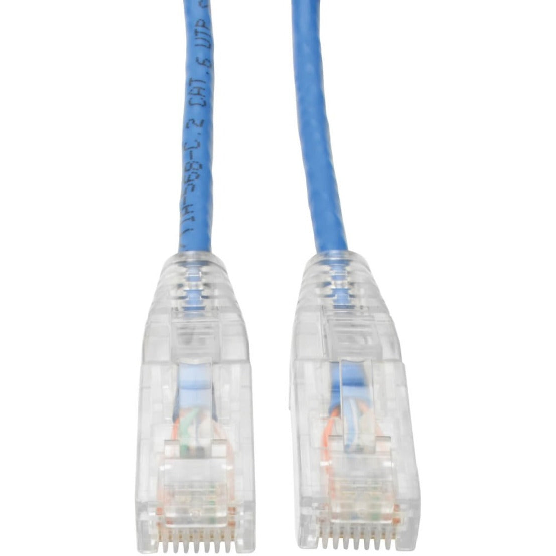 Tripp Lite N201-S15-BL Kabel Patch Cat6 UTP (RJ45) - M/M Gigabit Snagless Molded Slim Biru 15 kaki.