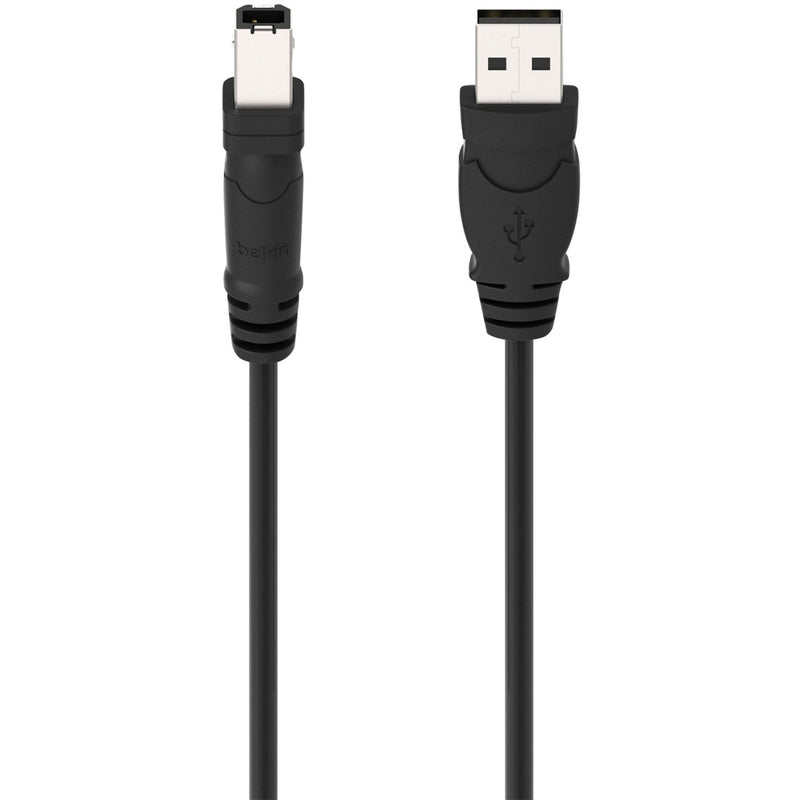 Side-by-side view of USB Type A and Type B connectors showing dual-end design