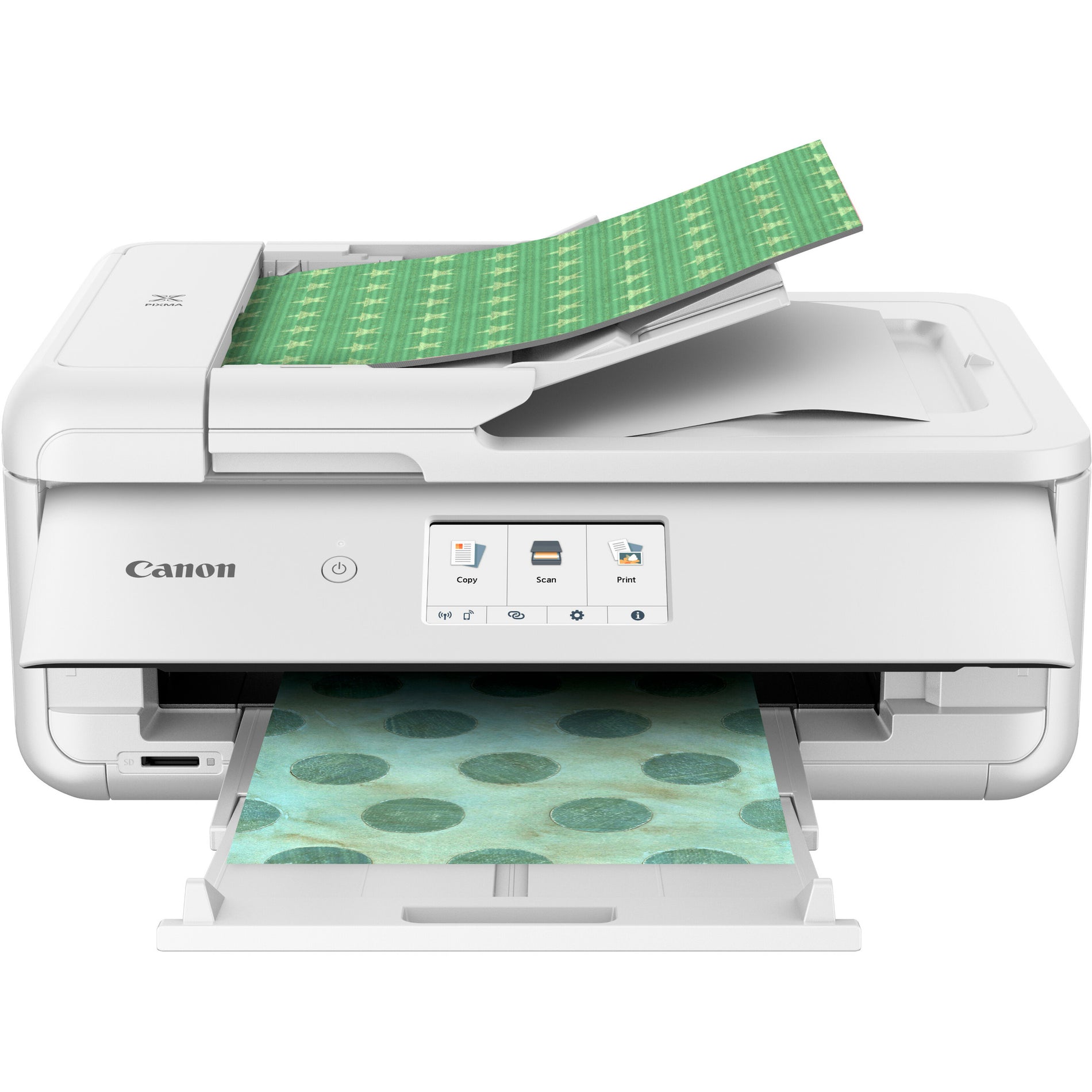 Canon PIXMA TS9521C printing patterned paper with document feeder open-alternate-image4