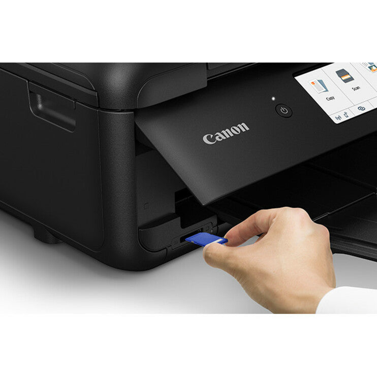 Close-up of Canon PIXMA TS9520 ink cartridge replacement process