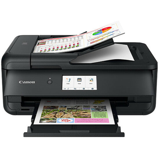 Canon PIXMA TS9520 performing simultaneous scanning and photo printing tasks-alternate-image5