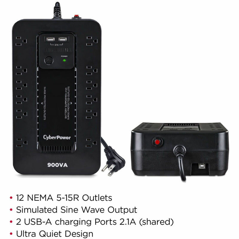 Feature highlight image showing key specifications of CyberPower ST900U