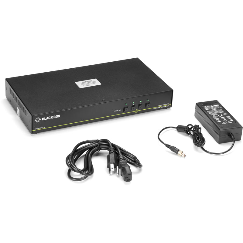 Black Box Secure KVM Switch with included power supply and cables