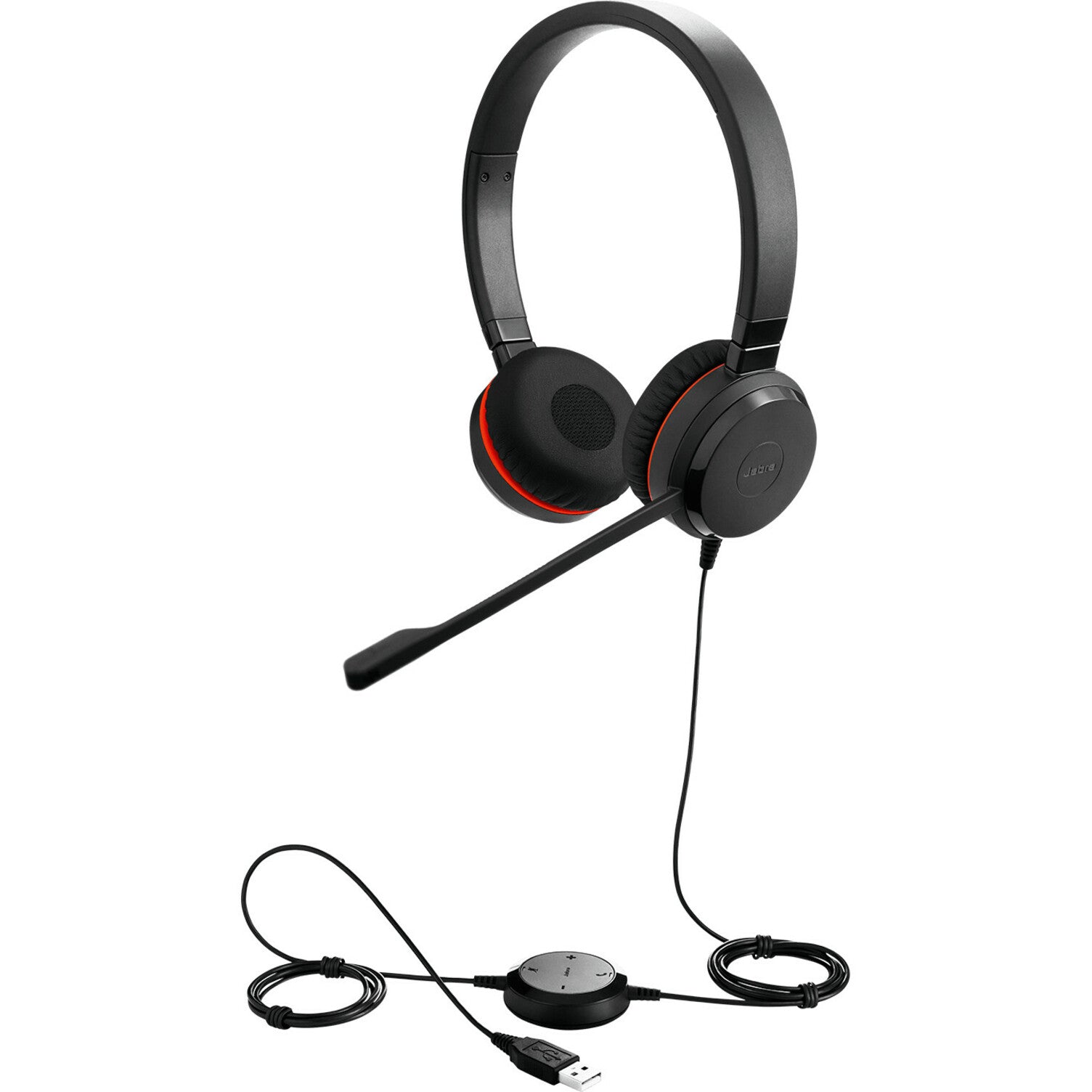 Jabra EVOLVE 20SE headset with USB control unit and cable-alternate-image4