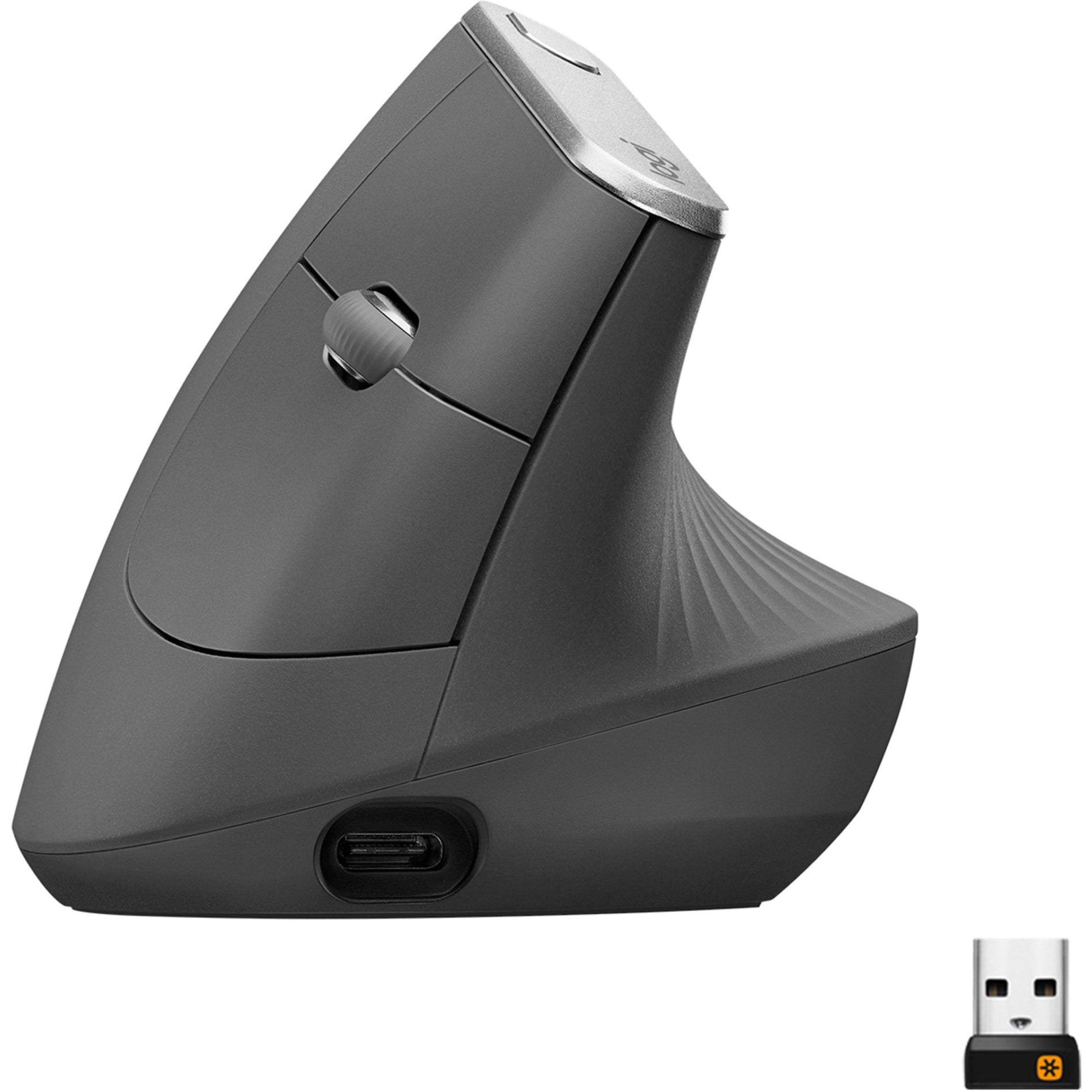 Logitech 910-005447 MX Vertical Advanced Ergonomic Mouse, Bluetooth/Radio Frequency, 4000 dpi, Graphite