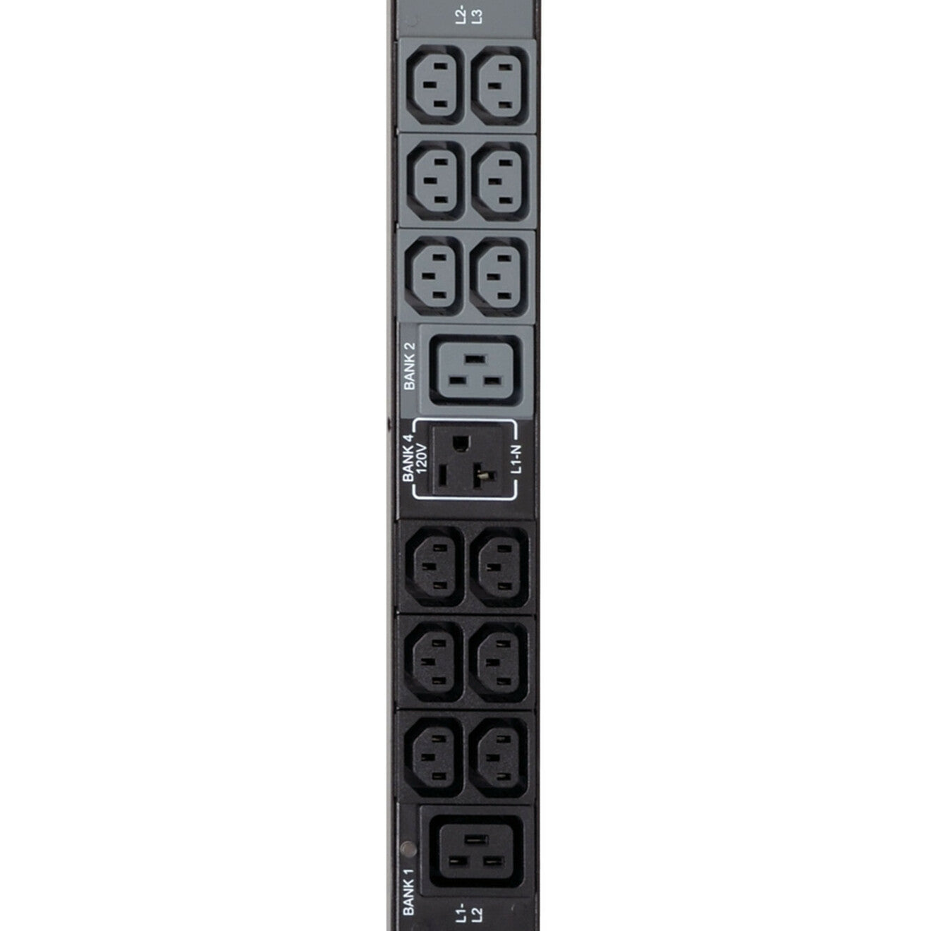 Detailed view of PDU outlet bank organization showing C13, C19, and NEMA outlets-alternate-image3