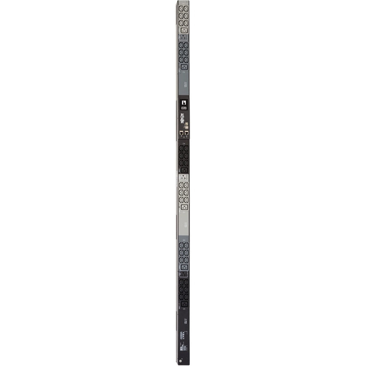 Full-length view of vertical PDU showing complete outlet arrangement-alternate-image5