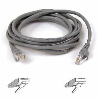 Belkin A3L791-08 Cat5e Patch Cable, 8 ft, Gray