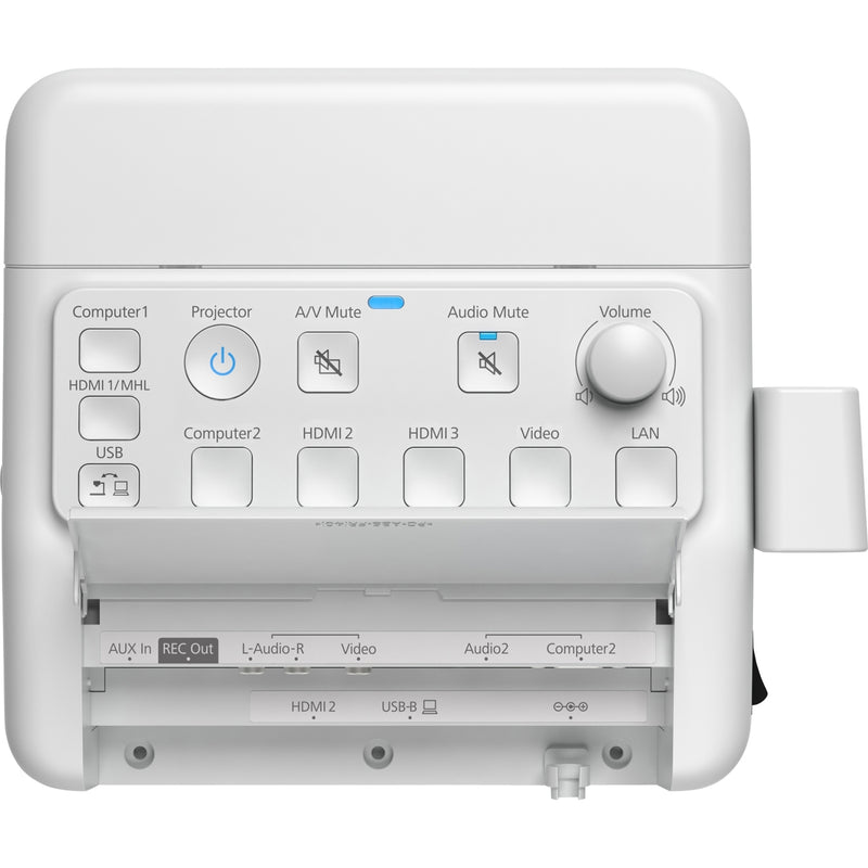 Top-down view of Epson PowerLite Pilot 3's port layout with labeled connections