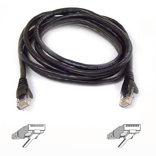 Belkin Cat6 network cable with snagless RJ45 connectors and connector diagram illustrations