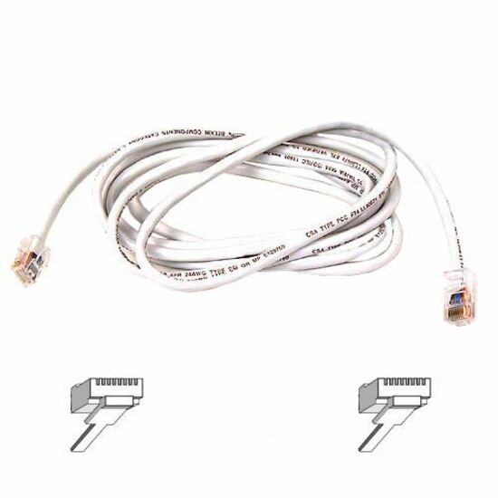Belkin A3L980-10-WHT-S Cat6 Cable, 10 ft, Copper Conductor, White