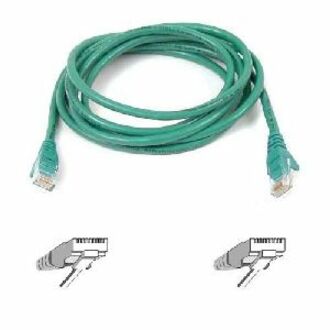 2-foot green Belkin Cat5e network patch cable with RJ-45 connectors on both ends