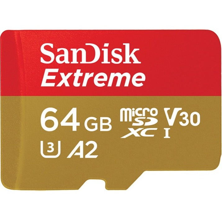 サンディスク SDSQXA2-064G-AN6MA 64GB エクストリーム microSDXC カード、160MB/s リード速度、60MB/s ライト速度