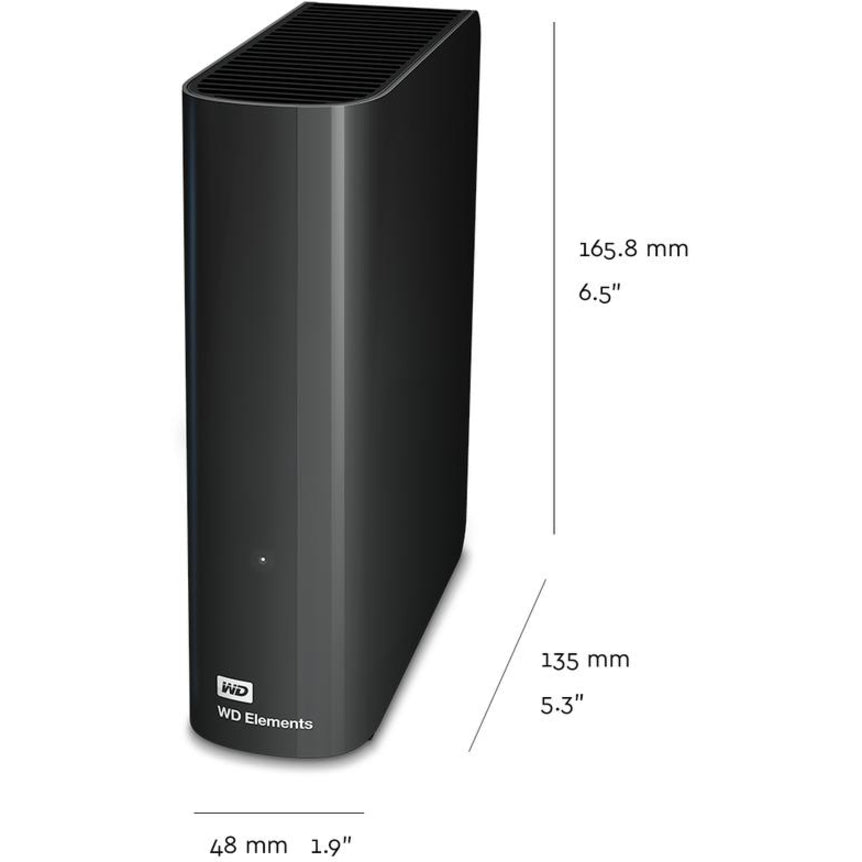 Elementen Desktop Opslag 10 TB Externe Harde Schijf Zwart.