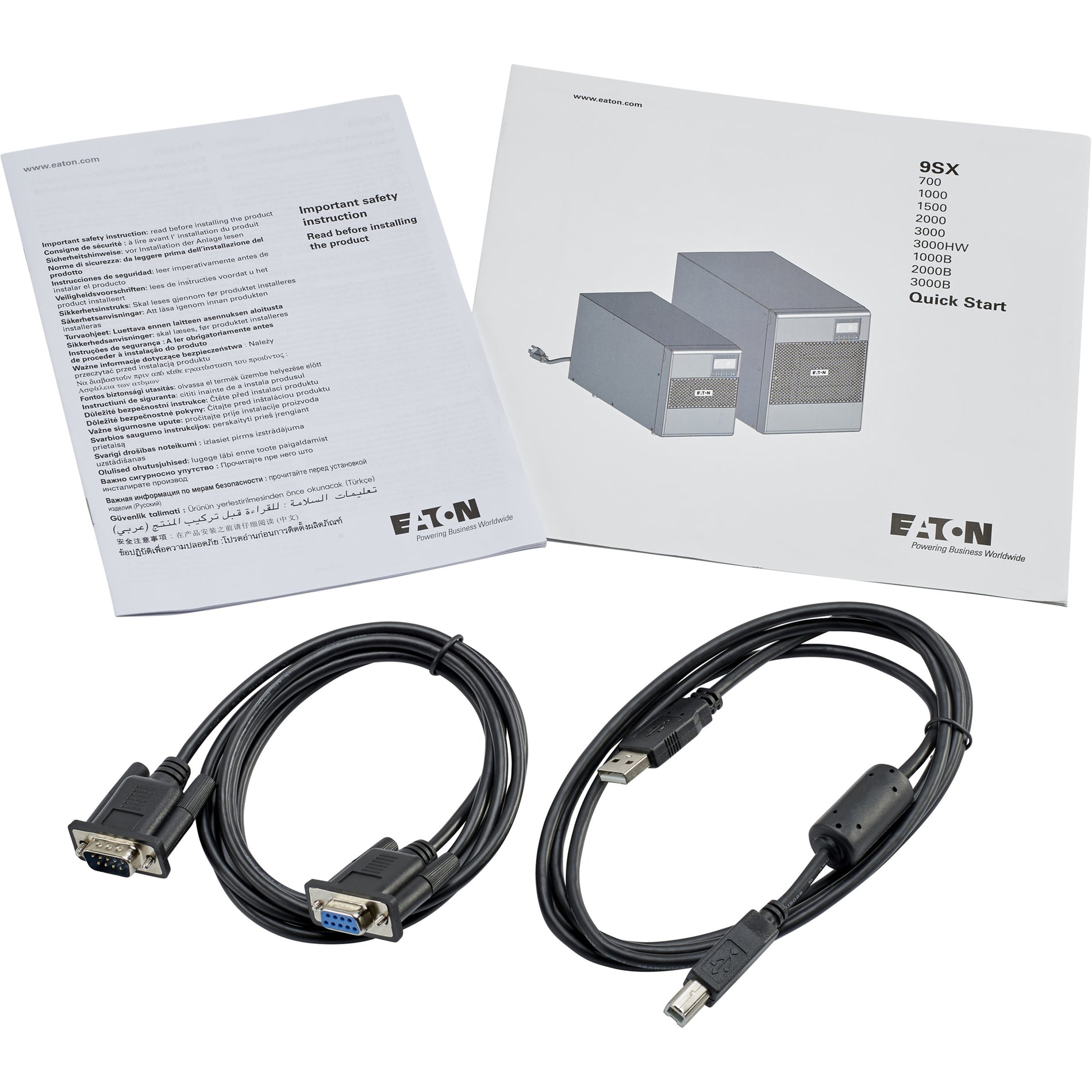 Eaton 9SX1000 UPS connectivity kit with cables and documentation-alternate-image5