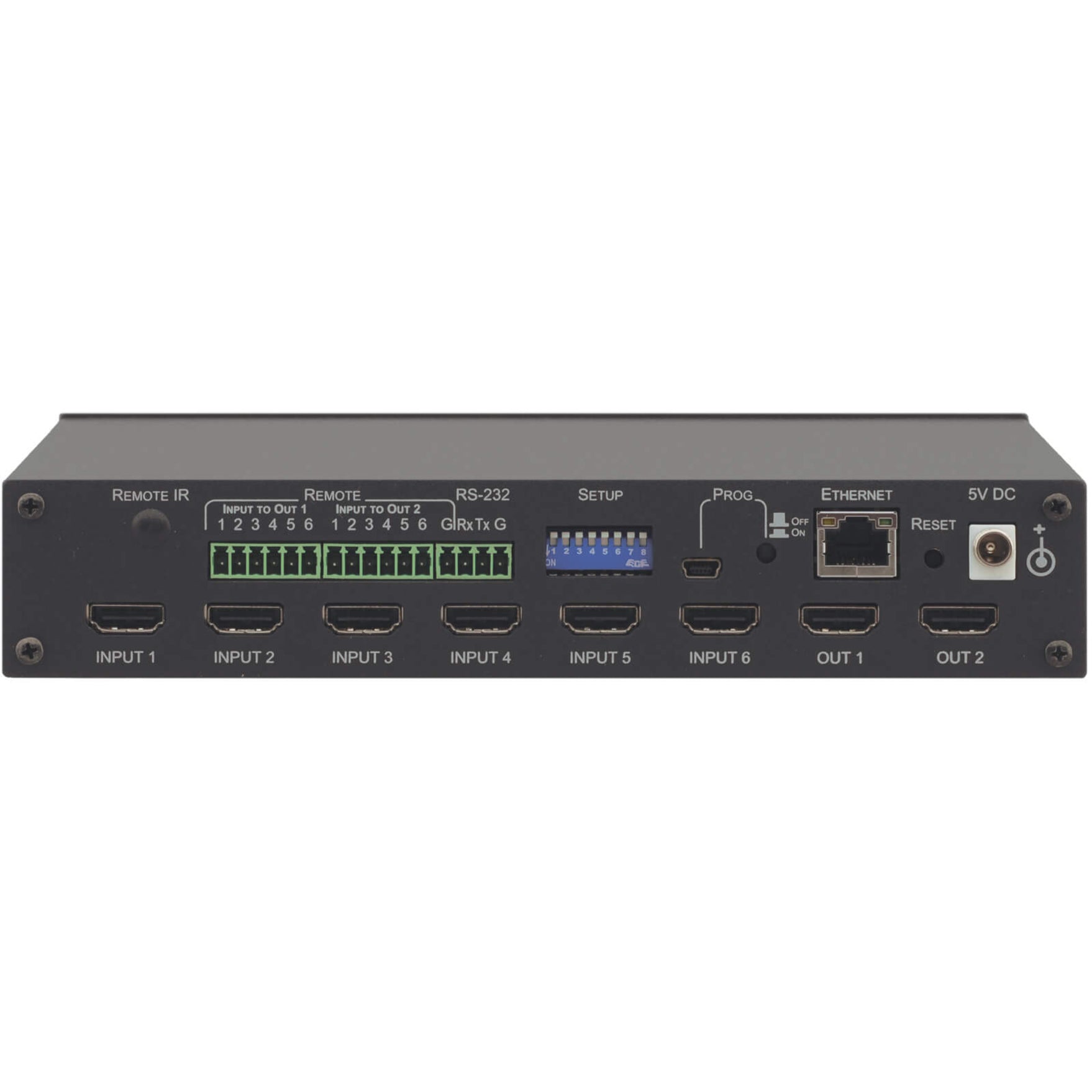 Kramer 20-80122090 VS-62H 6x2 4K60 4:2:0 HDMI Matrix Switcher, Twisted Pair Connectivity