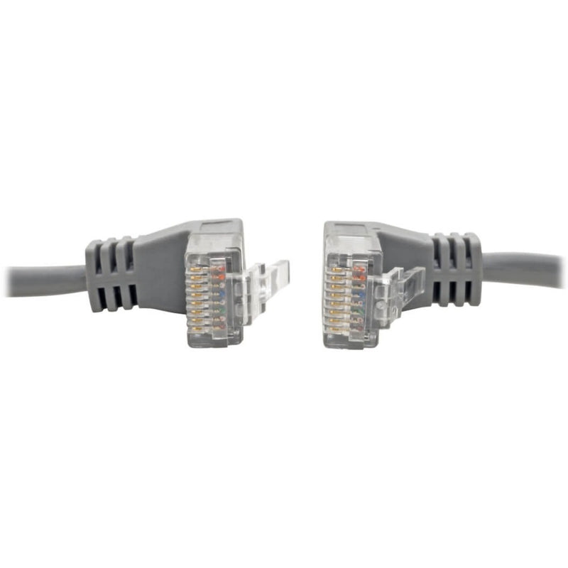 Detailed view of RJ45 connector pins showing precise alignment and construction