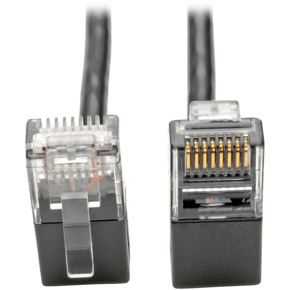 Close-up view of transparent RJ45 connectors showing gold-plated contacts and internal wiring-alternate-image1