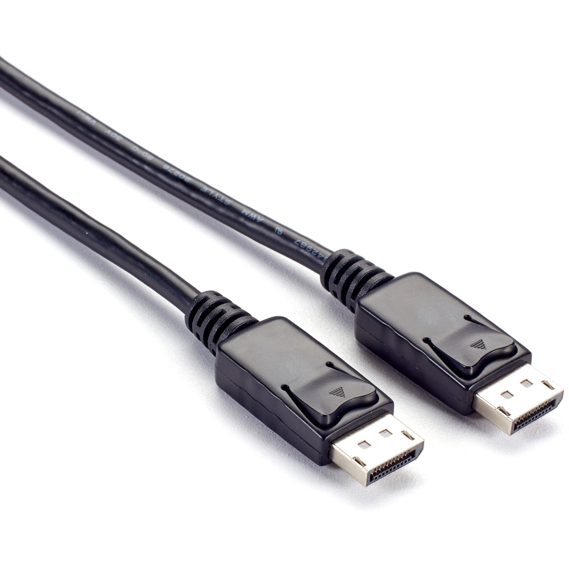 Black Box VCB-DP2-0003-MM DisplayPort Cable Male/Male 30 AWG 3-ft, Locking Latch, Flame Resistant, 21.6 Gbit/s Data Transfer Rate, 3840 x 2160 Supported Resolution