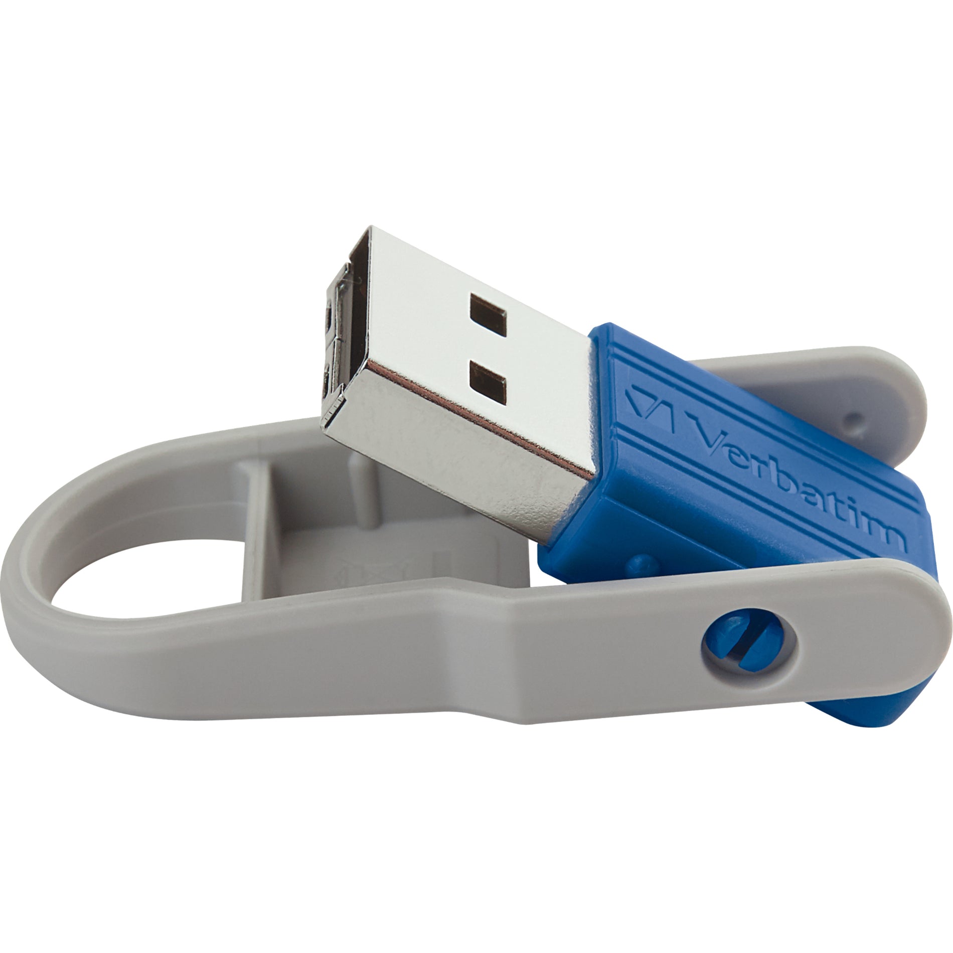 Blue Store 'n' Flip USB drive with connector extended-alternate-image2