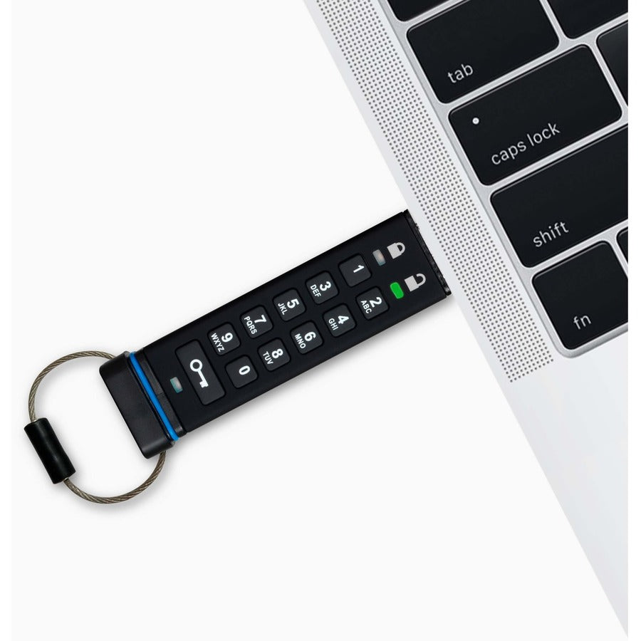 iStorage IS-FL-DA-256-4 4GB datAshur USB 2.0 Flash Drive, 256-bit Encryption, Password Protection