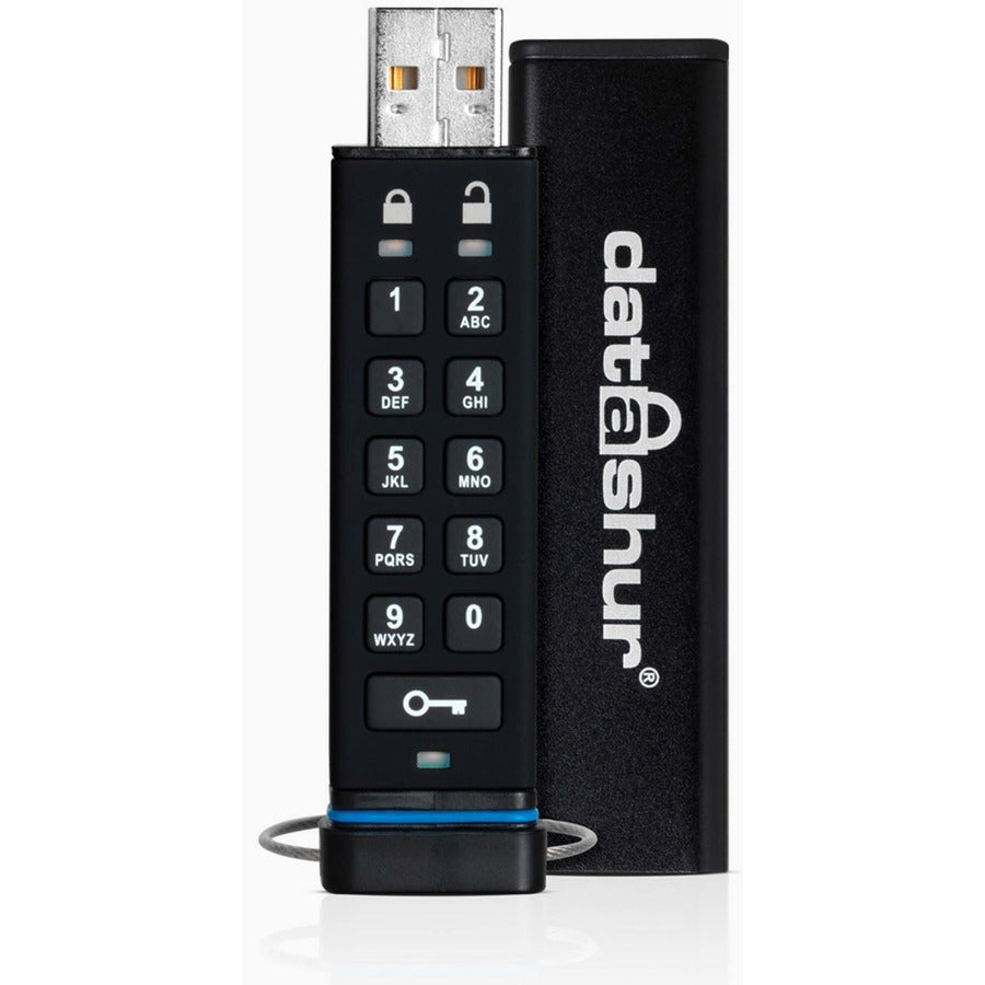 iStorage IS-FL-DA-256-4 4GB datAshur USB 2.0 Flash Drive, 256-bit Encryption, Password Protection