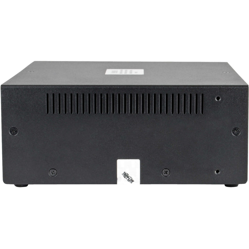 Side view of Tripp Lite secure KVM switch showing ventilation system and sturdy construction