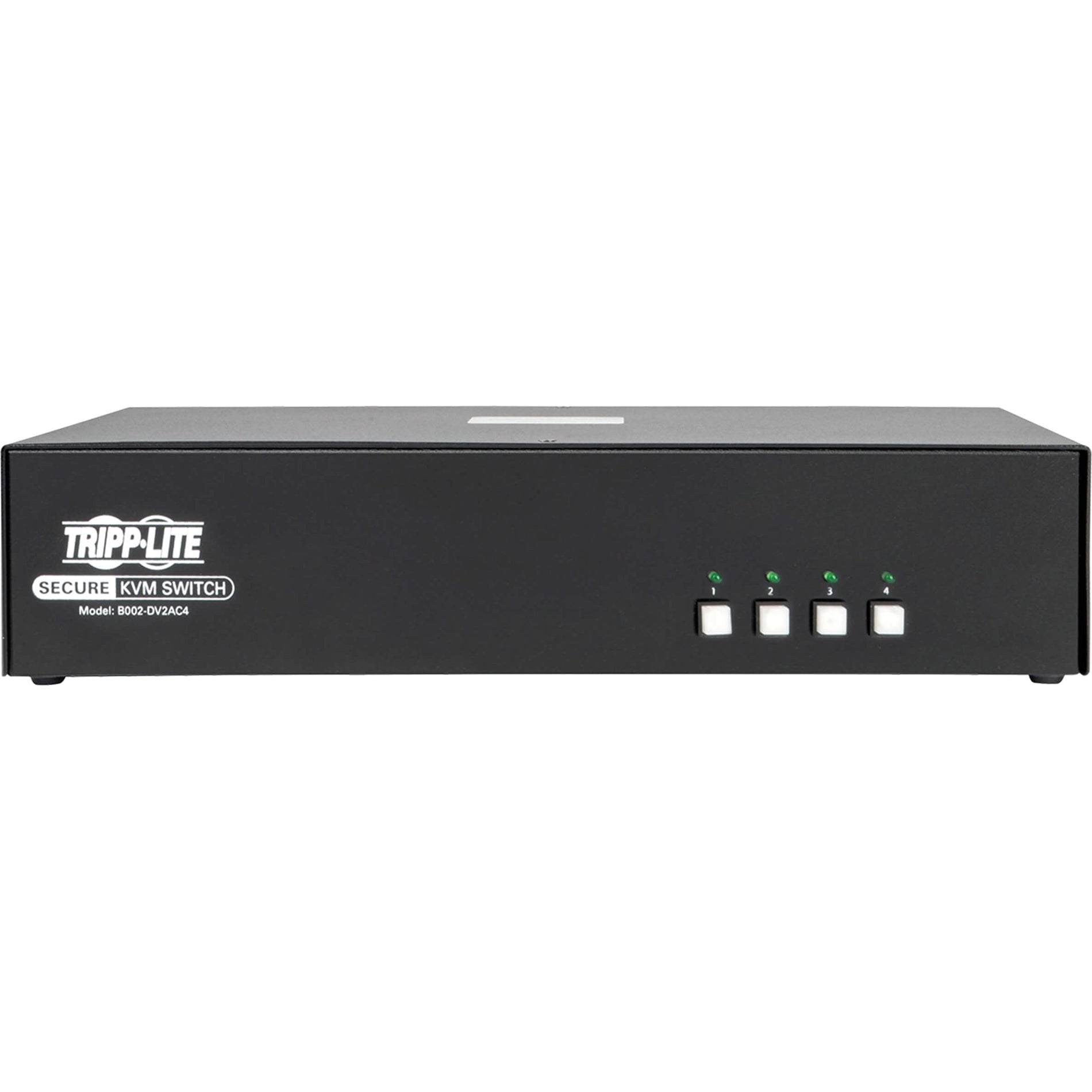 Tripp Lite B002-DV2AC4 4-Port NIAP PP3.0-Certified DVI-I KVM Switch Maximum Video Resolution 2560 x 1600 3 Year Warranty