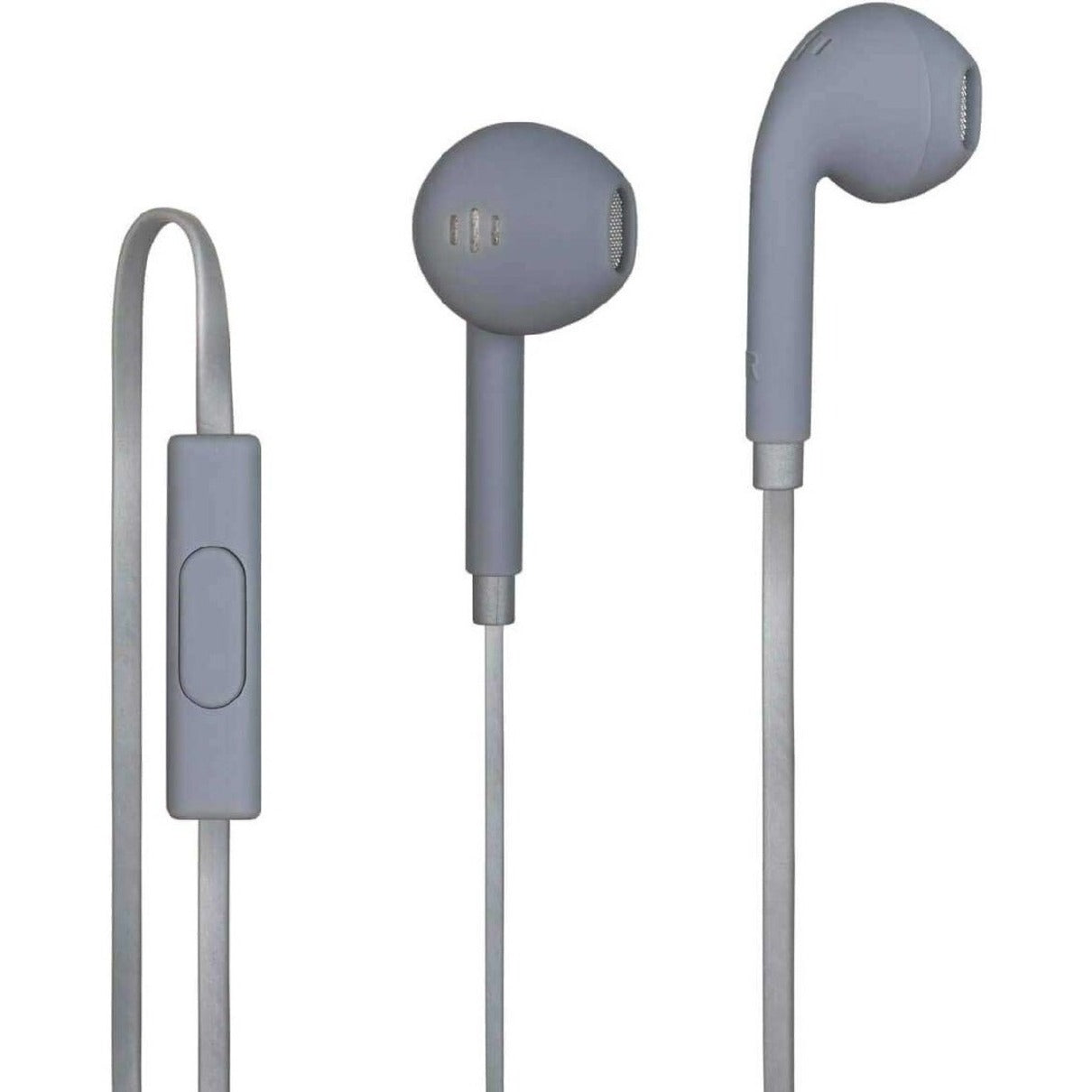 iStore AEH03605CAI Classic Fit Earbuds (Gray), Tangle-free Cable, In-Line Controller