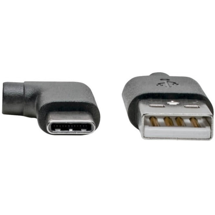 Detailed close-up of USB-A and USB-C connector ends showing gold-plated contacts and construction