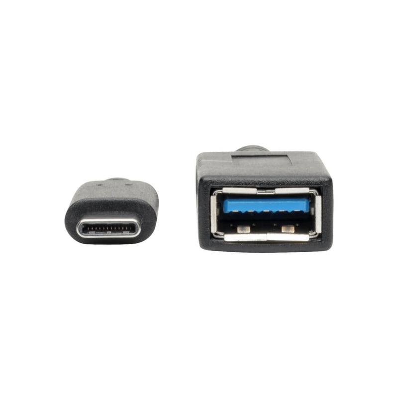 Side-by-side comparison of USB-C and USB-A connector ends showing interface details