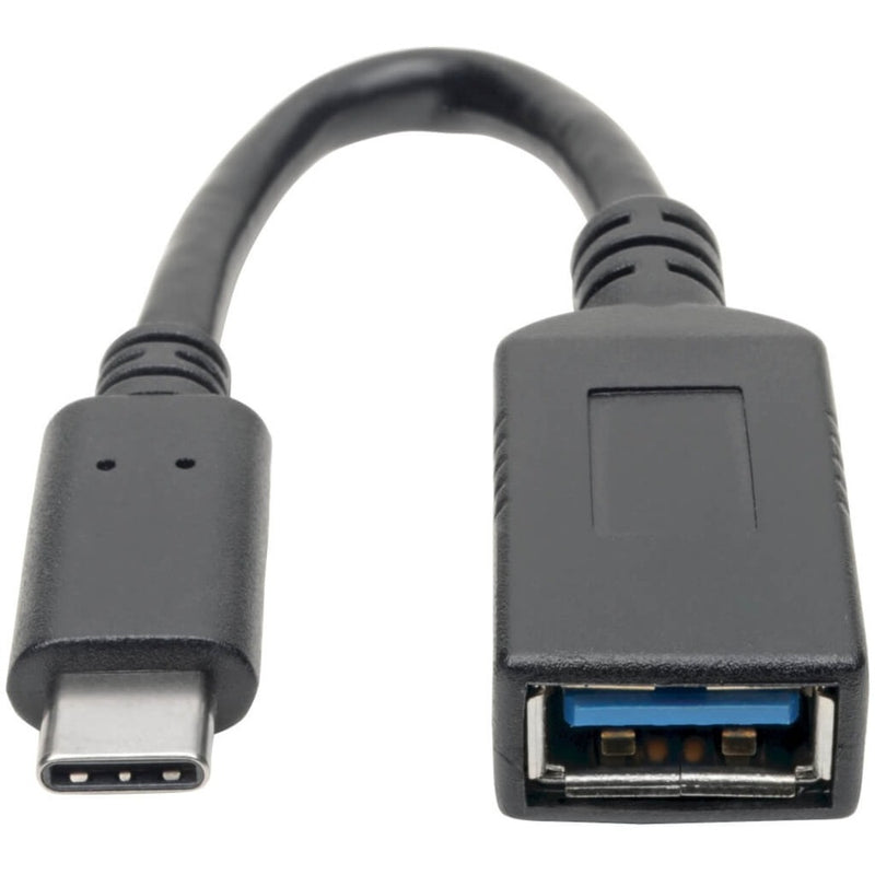 Detailed view of both USB-C and USB-A connectors showing quality construction