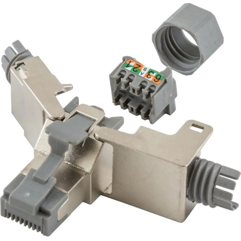 Hubbell SP6A Category 6 Plug with Cobra-Lock Termination, Network Connector, PoE, Lockable, Strain Relief