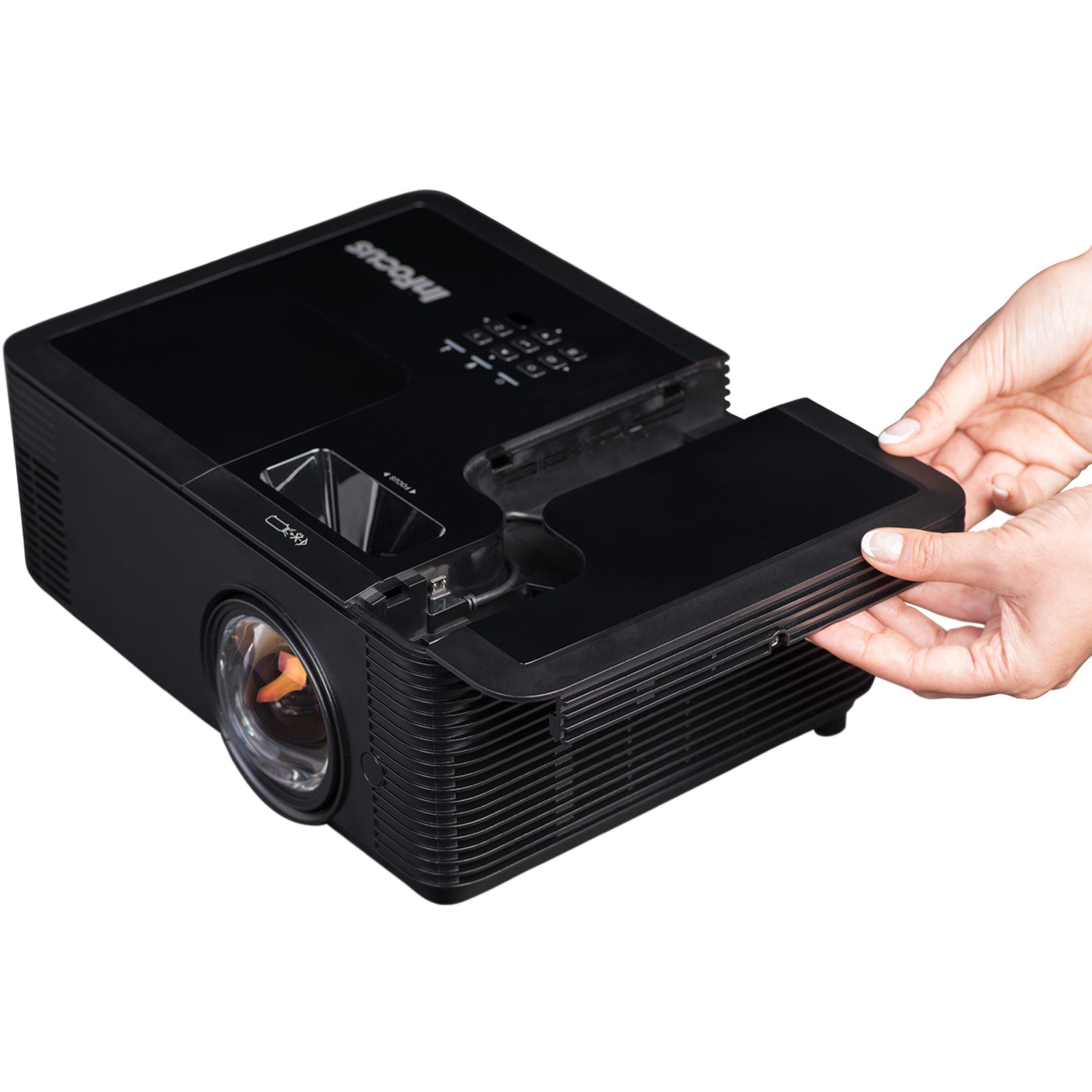 InFocus IN136ST DLP Projector, Short Throw, 3D Ready, WXGA, 4000 lm