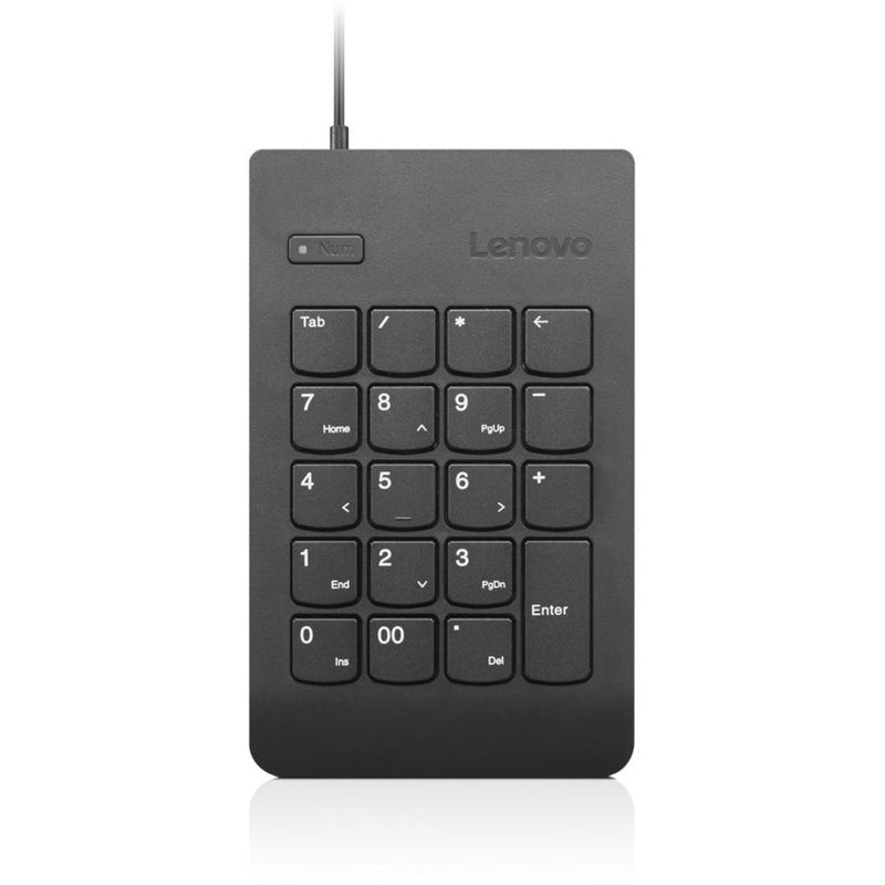 Detailed top view of Lenovo USB Numeric Keypad Gen II showing key layout and markings