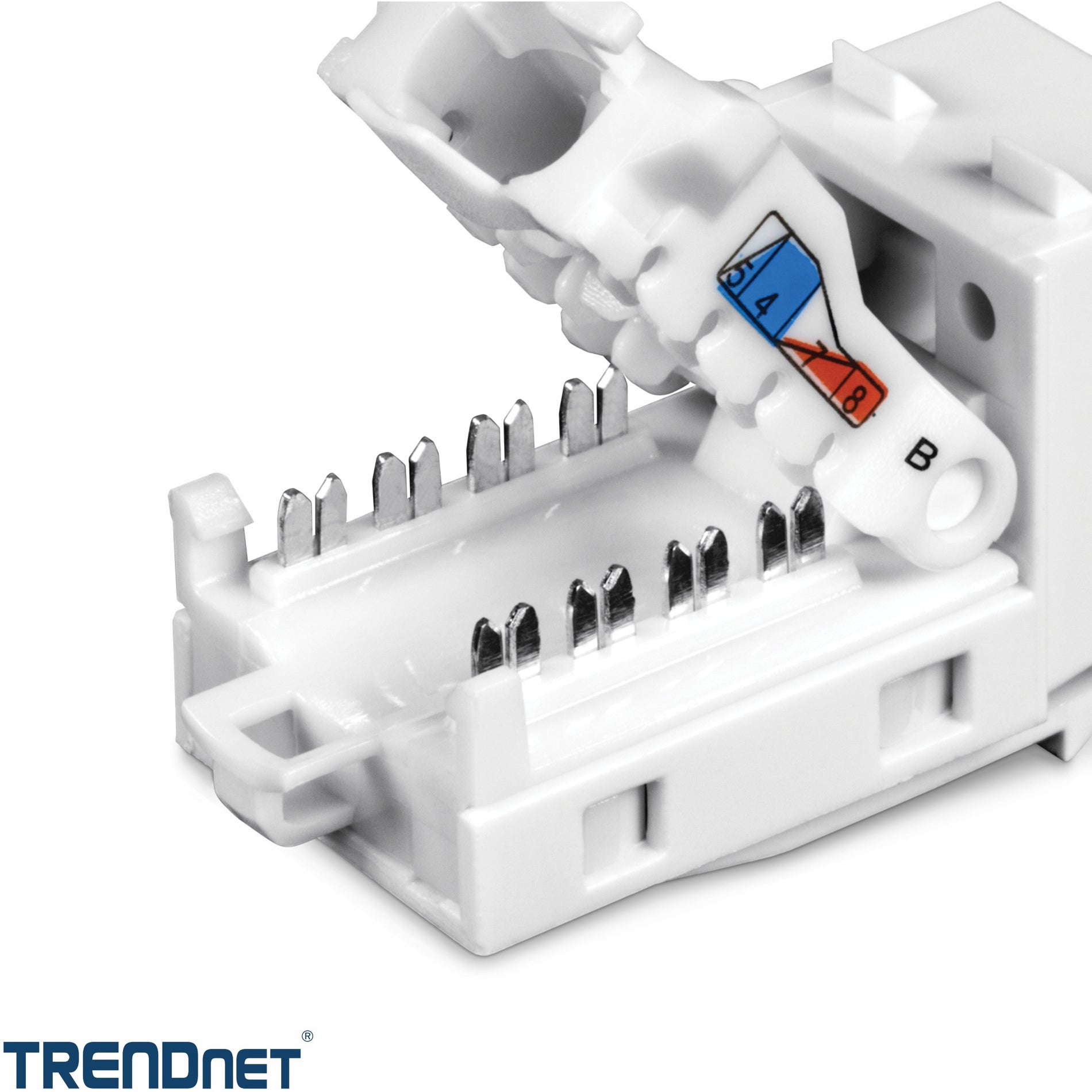 TRENDnet TC-K50C6 جاك كايت ستون RJ-45 من نوع Cat6، حزمة مكونة من 50 قطعة، متوافق مع كابلات Cat5/Cat5e/Cat6