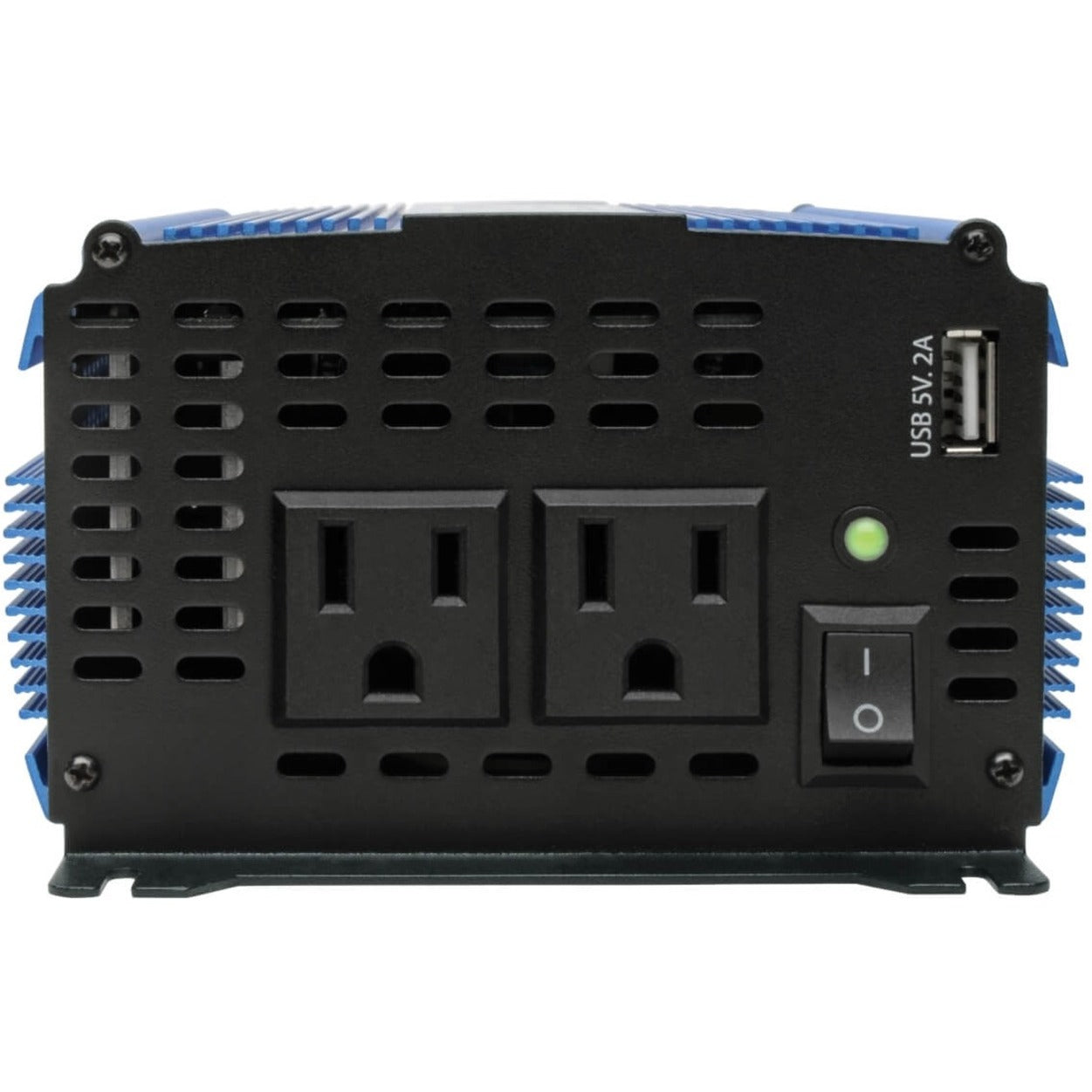 Front panel view of PINV1000 power inverter showing outlets and USB port-alternate-image4