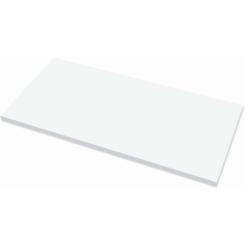 White rectangular Fellowes Levado table top with High Pressure Laminate finish shown from above