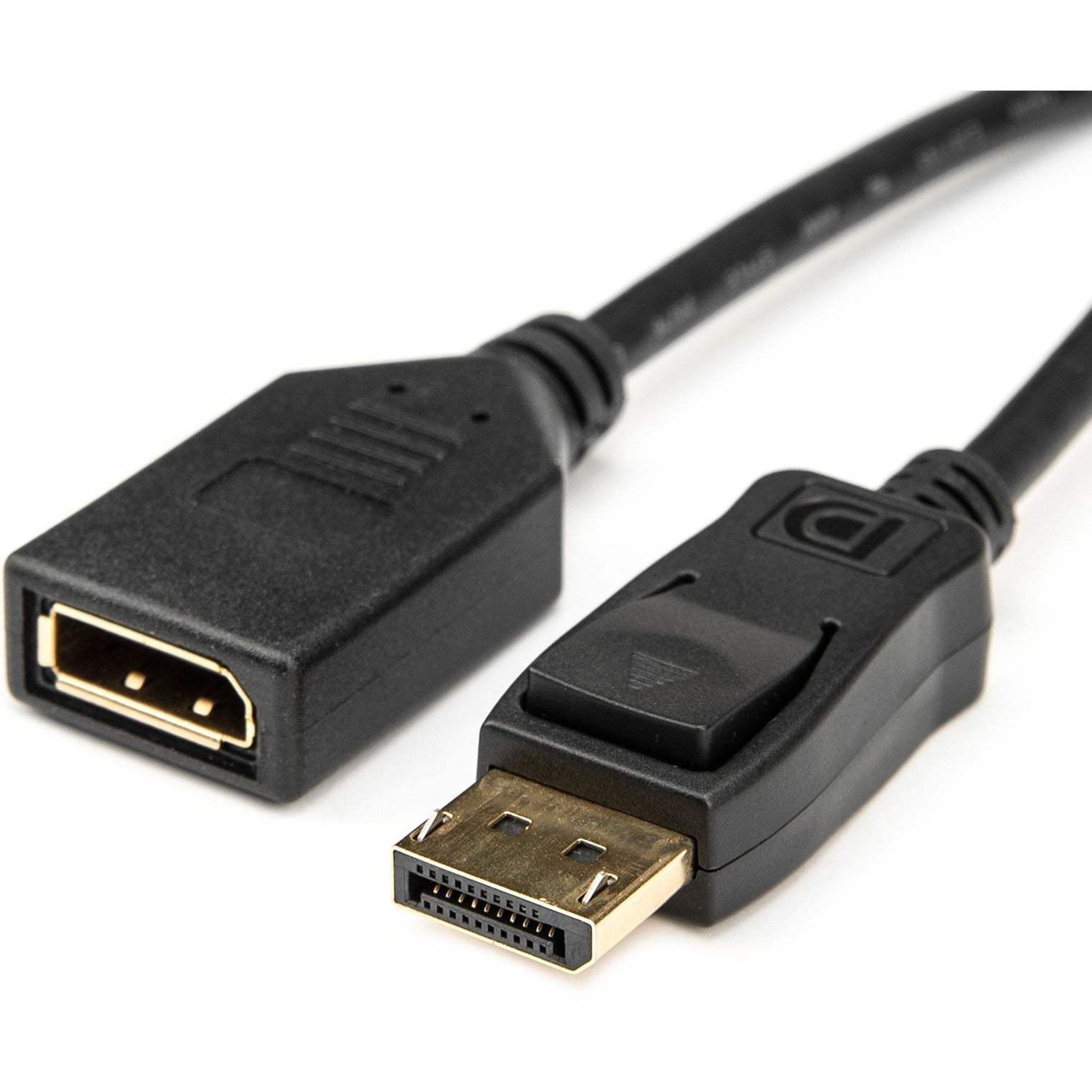 Rocstor Y10C233-B1 6ft DisplayPort Video Extension Cable, Locking Latch, Gold Plated